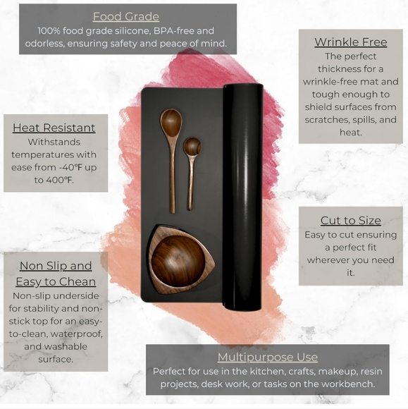 2 Pack Silicone Mats for Kitchen Counter - Picture 4 of 6